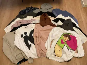 후드티 긴팔 반팔 트레이닝복 T셔츠 L 사이즈