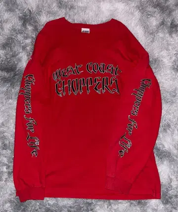 West Coast Choppers 긴팔 티셔츠 레드