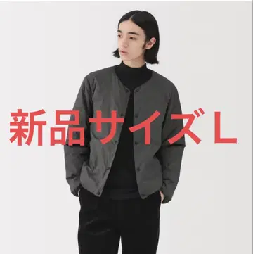 무인양품 경량 다운 포켓터블 노카라 자켓 L