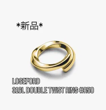 LOSEFORD 316L DOUBLE TWIST RING #R50