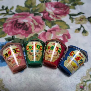 Calbee 쟈가리코 4개 세트 미니어처