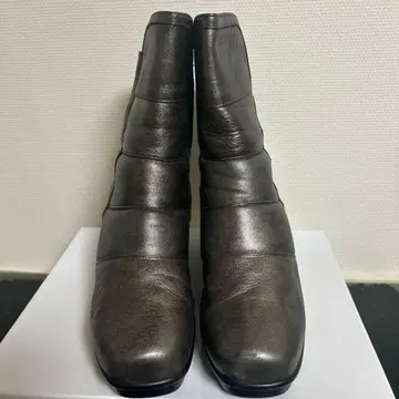 추천! 메탈릭 브라운 숏부츠 힐 8cm