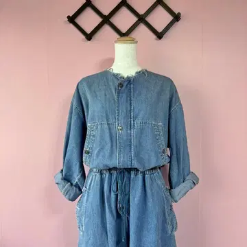빈티지 데님 점프수트 올인원