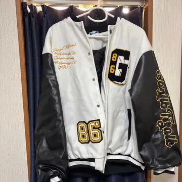 INS 바시티 자켓 자켓 XL 가죽 자수