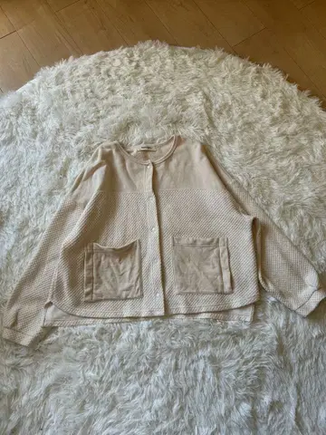 tumugu: 츠무구 아이보리 가디건 아우터 겉옷 면 스냅