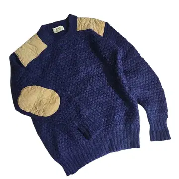 90s CAR ROBINS 엘르 엘보 패치 두꺼운 니트 레트로 69075