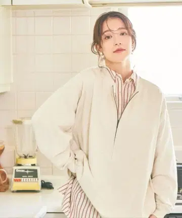 studio CLIP 하프 지퍼 맨투맨 풀오버