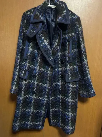 Sacai luck 체크 무늬 코트 사이즈 2