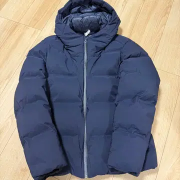 심리스 다운 후드티