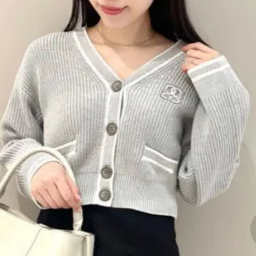 SNIDEL 스나이델 Sustainable 트레디셔널 가디건 그레이