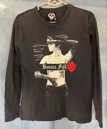 영화 [ 사랑의 폭풍 ] BANANA FISH 블랙 롱 슬리브 T셔츠