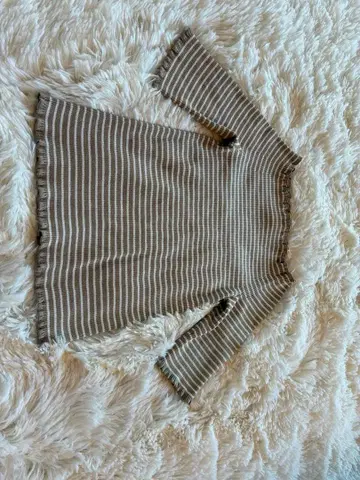 [ 새상품급 ] 스트라이프 오분 소매 T 셔츠 아디아무