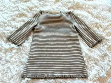 [ 새상품급 ] 스트라이프 오분 소매 T 셔츠 아디아무