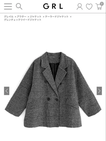 GRL 글렌체크 더블 브레스트 자켓[at2131]