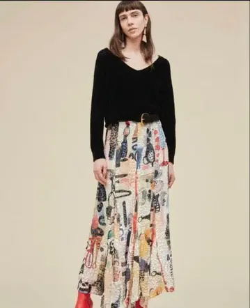 레이첼 코미 올 패턴 스커트