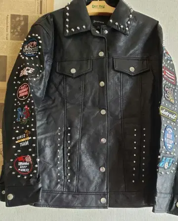 스트라디바리우스 스터드 가죽 자켓