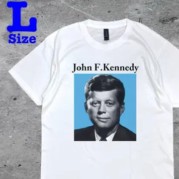 나가세 토모야 착용 jfk 존 F 케네디 대통령 반팔 티셔츠 화이트