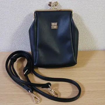 MARY QUANT 가마구치 숄더백 블랙