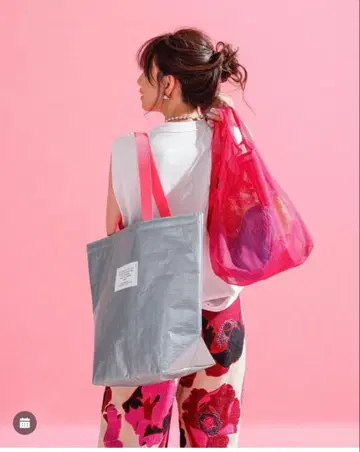 [ 미개봉 새상품 ] 히가시하라 아키 FORME 쿨러 토트백 핑크 보냉백