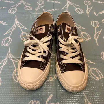 ALL STAR 브라운 꽃무늬 스니커즈