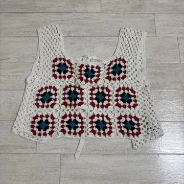 코튼 100% 그래니 스퀘어 뷔스티에