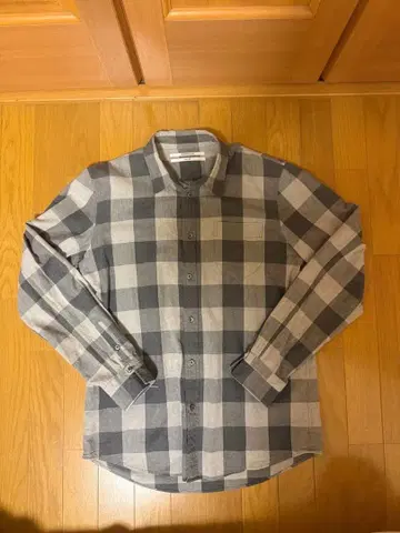 ROBERT GELLER 그레이 계열 체크 긴팔 셔츠