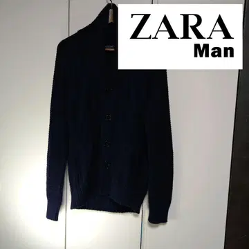 [ 열람수 23 ] ZARA MAN 네이비 케이블 니트 가디건