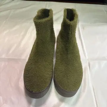 Gomu56 (고무고무) 푹신푹신 니트 부츠 카키 M