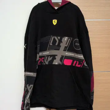 레어 PUMA Ferrari 후드티 M 블랙/마룬