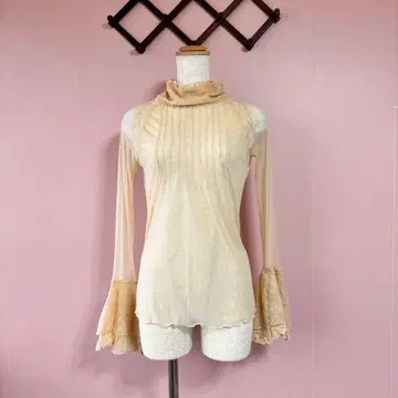 90's 빈티지 시어 레이스 상의