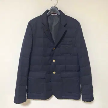 저널 스탠다드 다운 자켓 M 골드 버튼 3개 버튼 다크 네이비 DMW