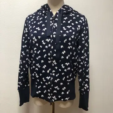 kay me 버터플라이 패턴 집업 후드티 네이비 화이트 M