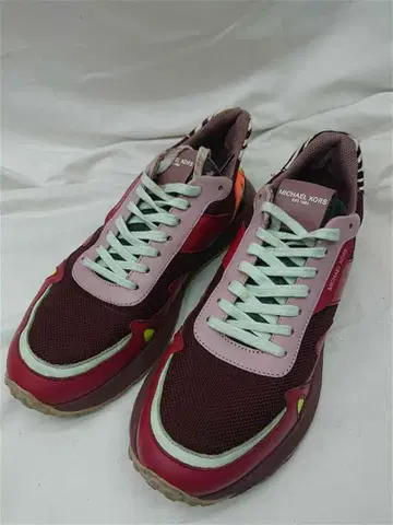 마이클 코스 레이스업 스니커즈 버건디 계열 남성용