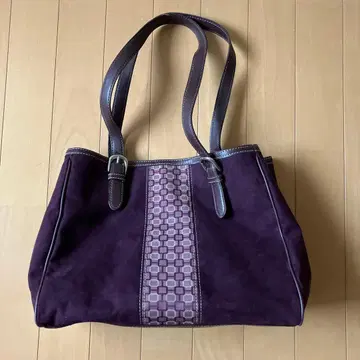 NINE WEST 보라색 스웨이드 토트백