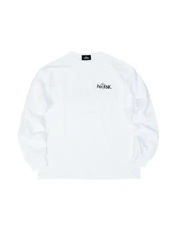 PHARNK 로고 프린트 긴팔 티셔츠 화이트