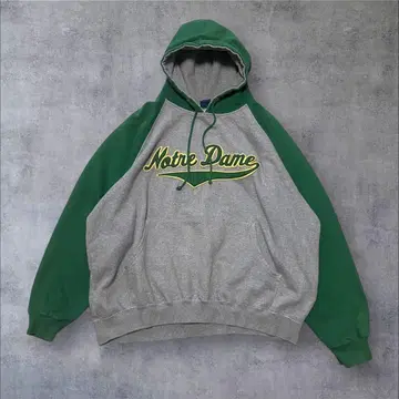 AS SPORTS 후드티 노트르담 대학 래글런 그린 XL