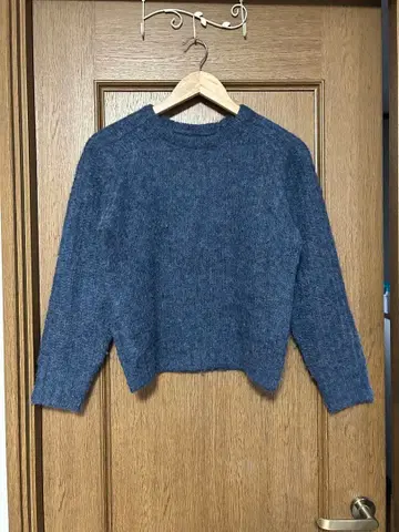 chambre de charme 알파카 100% 니트 네이비 긴팔