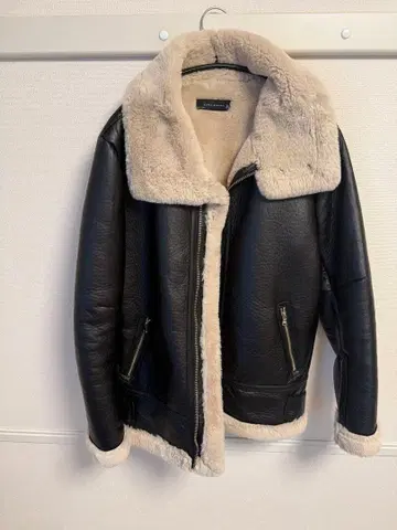 ZARA WOMAN 퍼 가죽 자켓 M