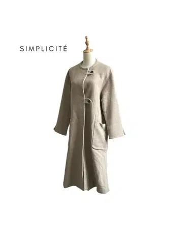 심플리시떼 크루넥 울 롱 코트