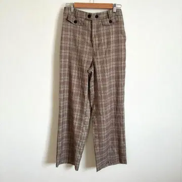 새상품 택 포함 체크 무늬 스트레이트 팬츠 가을 컬러 쉬인