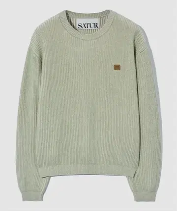 세터 (satur) 투톤 베이직 니트 그린