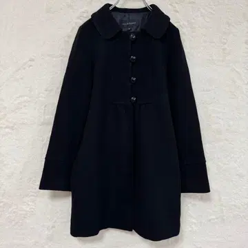 질스튜어트 울 미들 코트 둥근 카라 아우터 귀여운 S [ i573