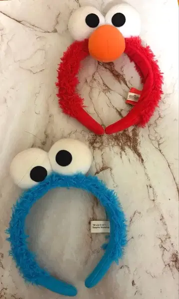 엘모 쿠키 몬스터 머리띠 2세트 USJ 헤어밴드