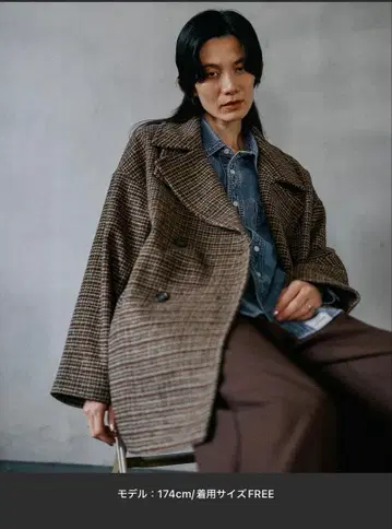 lepsim 울리 더블 미들 체크 코트