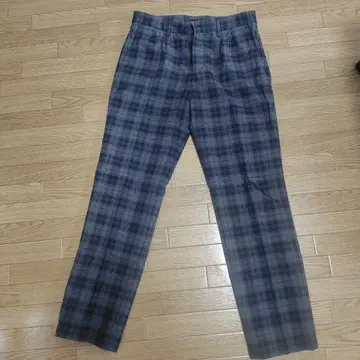 미사용 아놀드 파머 그레이 계열 체크 무늬 하의