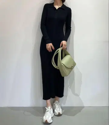 LAGUNAMOON 컬러넥 타이트 니트 원피스