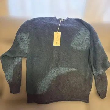 그라데이션 블루 크루넥 스웨터 M