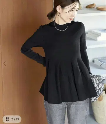 새상품급 VERMEIL par iena 형태 니트 플레어 풀오버