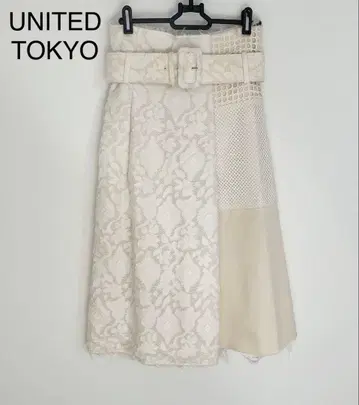 UNITED TOKYO 소재 믹스 스커트