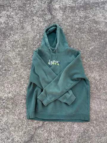 버터 그린 후드 부착 후드티 XL